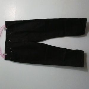 Levi's Strauss 505 size W40 L30 men's black denim jeans.
